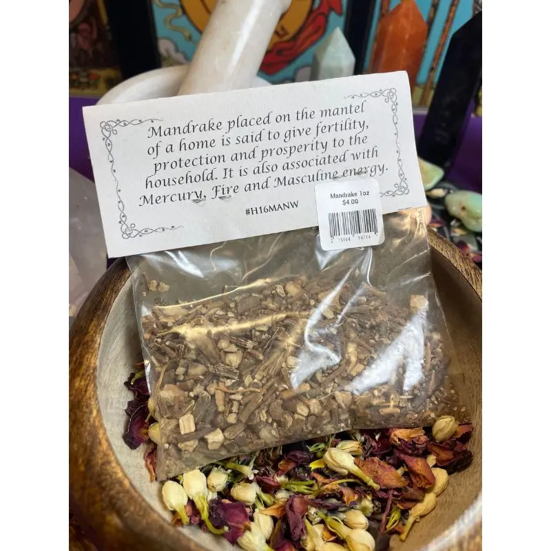 Mandrake 1oz - Dried Mandrake Root for Protection, Fertility, and Health - 28 Grams - Spiritual & Metaphysical Herb for Exorcism, Cleansing, and Chakra Grounding