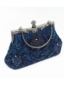 Evening Clutch,Floral Sequins, Elegant Vintage Style,Rose Embroidered Beaded Handbag, 1920s Vintage Elegant Evening Bag,Elegant Clutch Bag,Christmas Gift Essentials,Valentine's Day Gifts for Her,New Year gift for ladies, Wedding dresses bag.