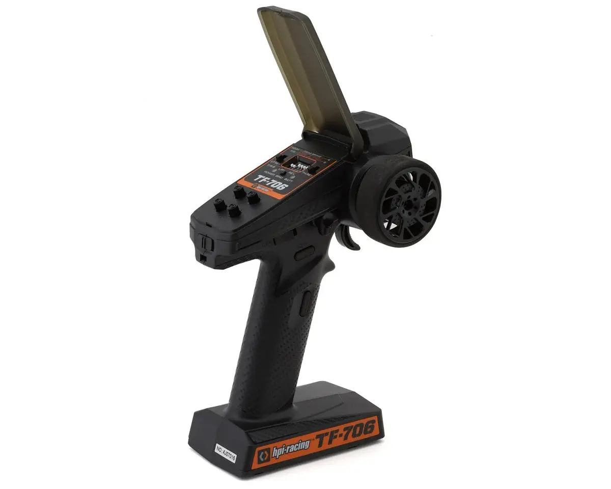 HPI Racing HPI160830 TF-706 Digital 6Ch Transmitter with Adjustable Wheel and Rechargeable Batteries