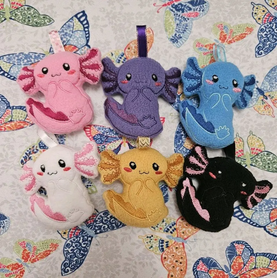 Axolotl keychains