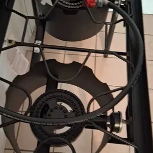 [[Mother's Day Gift] PineHome 3 Burner Propane Stove, 225,000 BTU High Pressure Outdoor Cooker with Cast Iron Head.Includes 0-20 PSI Regulator, Removable Legs for Camping, Tailgating, Home Brewing.