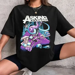 Asking Alexandria Tour Inspired Tee – Retro Metalcore Graphic Top td10103