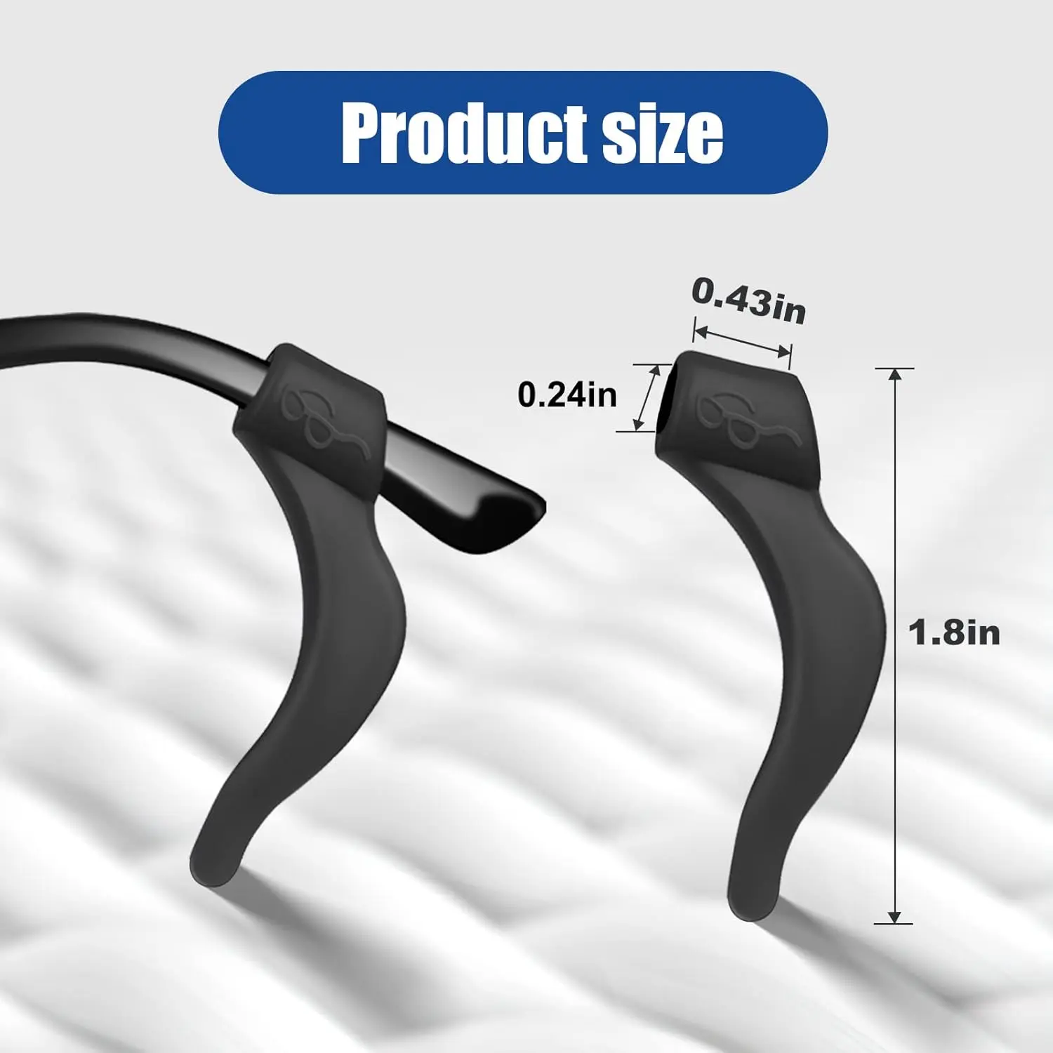 Eye Glasses Holders Set - 5 Sets (10 Pieces Total) - Anti-Slip Glasses Organizer with Frame Clips, Ear Clips, Nose Supports for Everyday Use