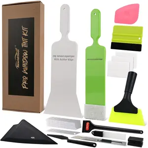 Tint Kit Window Tinting Tools for Windshield/Rear Glass Film Install and Clean - Includes Bulldozer , Felt , Window Scraper, Small PPF, Utility , Vinyl Wrap