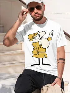 Inspector Jacques Clouseau 2026 new model Black/White Tee Stylish & Comfortable Loose Crew Neck Short Sleeve T-shirts Versatile On Trend Eye Catching Printed Graphic Casual Tee for Daily Wear Outing