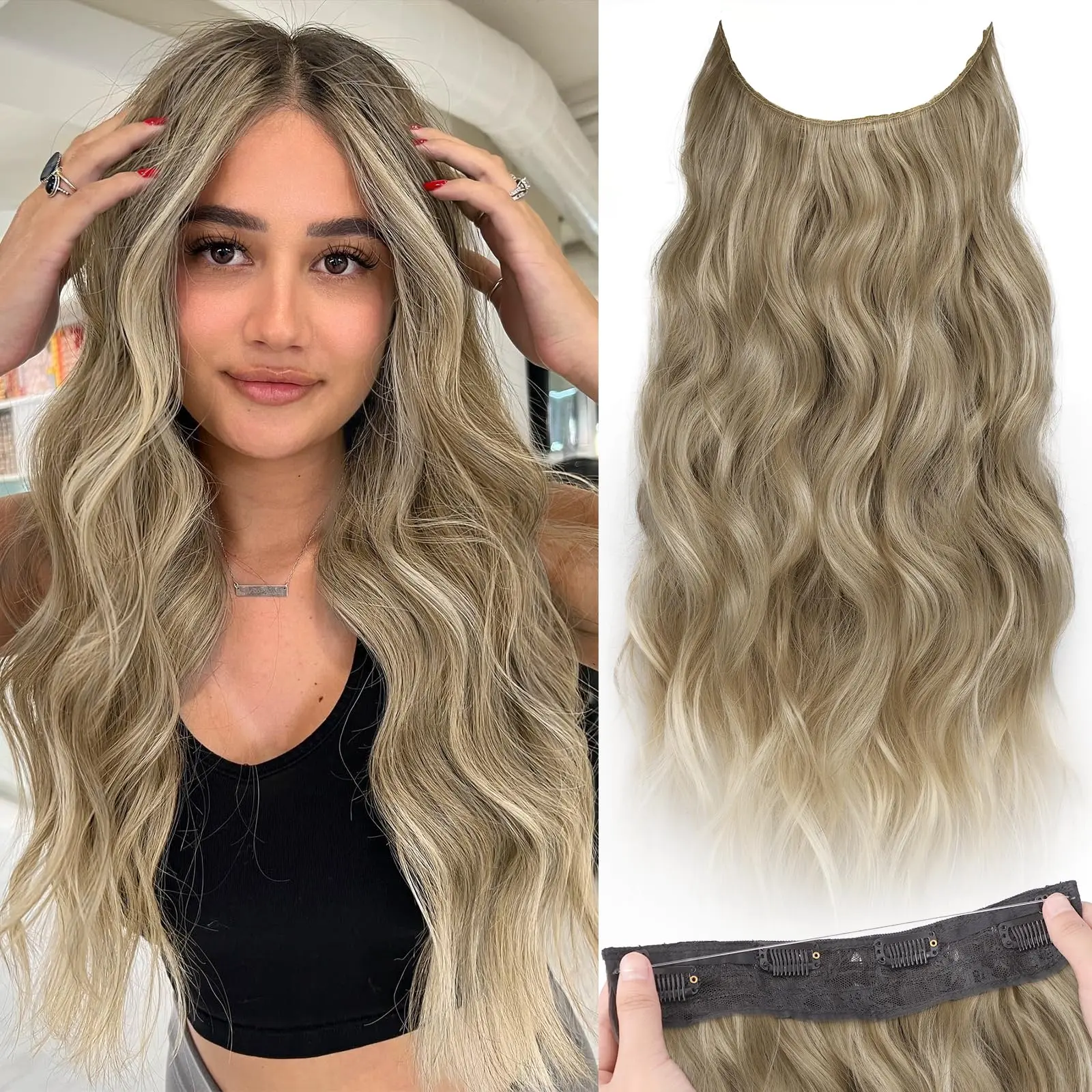 20inch Ash Brown mix Bleach Blonde