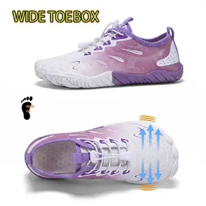 Women’s Wide Toe Box Running & Water Shoes, Breathable Gradient Mesh Lightweight Athletic Sneakers, Shock-Absorbing Non-Slip Sports Footwear, Quick-Dry Low-Top Trainers for Jogging, Gym, Trail Running & Water Activities