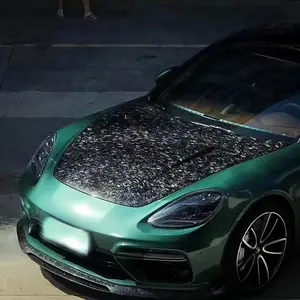 Carbon Fiber Pattern Car Sticker, Self-adhesive Car Body Sticker, DIY Car Body Decorative Sticker, Universal Car Exterior Accessories, Car Decals