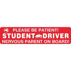 Student Driver Nervous Parent Magnet Sign Car Truck Teen School #10