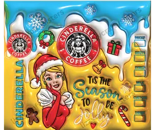 This is the Season Sublimation tumbler Wrap Print