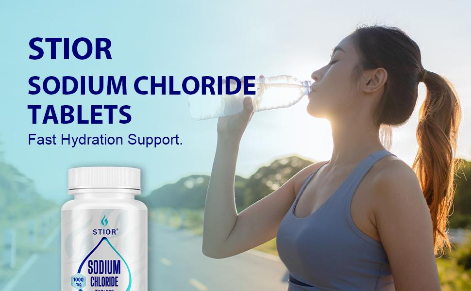 Sodium Chloride Tablets，Sodium Chloride 1 gm, Salt Pills for Pots, Electrolytes Salt, Electrolytes Replenisher Hydration Drink, 3 Packs