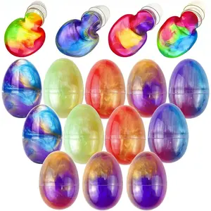 12 Pcs Easter Slime, Eggs Squishy Slime Kit - Stretchy, Non-Sticky, Mess-Free, Stress Relief, and Safe - Squishy Toys for Easter Basket Stuffers Easter Gifts