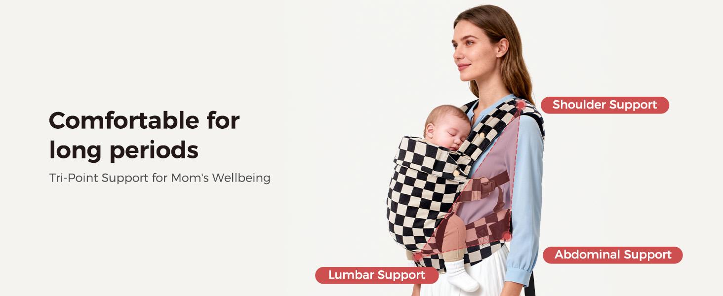 Ergonomic Baby Carrier in Breathable Cotton Linen, 3-Position Adjustable Holder for Newborns & Toddlers (7-40 lbs), Lightweight for Hands-Free Travel Ergonomic Baby Carrier in Breathable Cotton Linen, 3-Position Adjustable Holder for Newborns & Toddlers (7-40 lbs), Lightweight for Hands-Free Travel