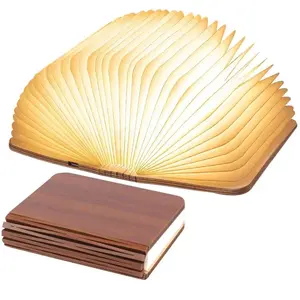 Folding Book Lamp Portable Creative Design Bedside Lamp with USB Rechargeable Function 1 Count Multipurpose Night Light for Home Decoration Ornaments