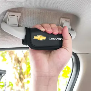 Chevrolet Leather Car Roof Handle Protector Cover, Durable Easy Clean, Non-Slip Fit, Soft Comfort Grip, Automotive Interior Accessory