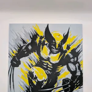 Wolverine 3D Art Print 7x7" Premium Quality Anime Decor for Wall or Desk Unique Layered Design with Lightning Effects