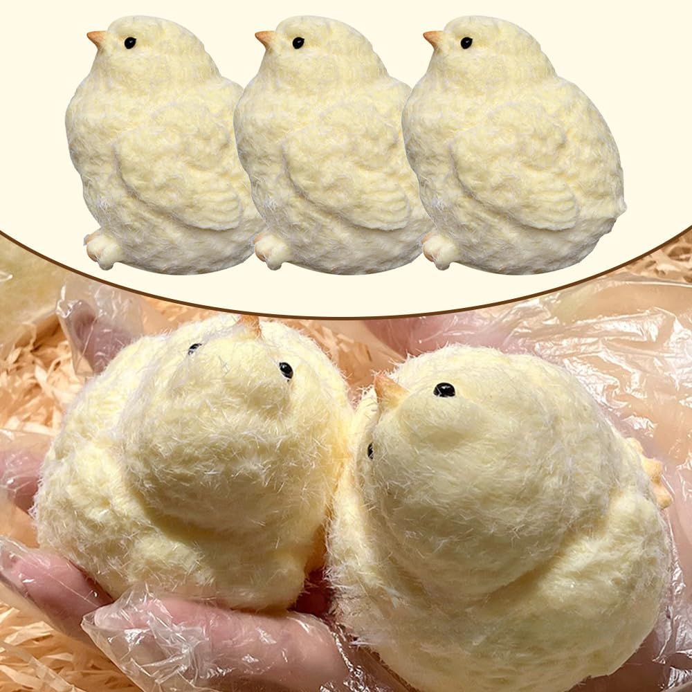 2025 New Gifts 2 Pack - Handmade Chick Squishy Toy Super Soft Squishy Silicone Squeeze Toy Stress Relief, Fidget Toy for Adults Kids Boys Girls Adult Toys TABA