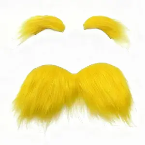 Beard and Eyebrow Set, Fun Role-playing Costume Accessories, Self-adhesive Fake Beard and Thick Eyebrows for Christmas and Halloween Props