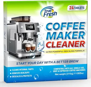True Fresh Coffee Maker Descaler Cleaner Tablets 24-Pack for All Coffee Makers - Household