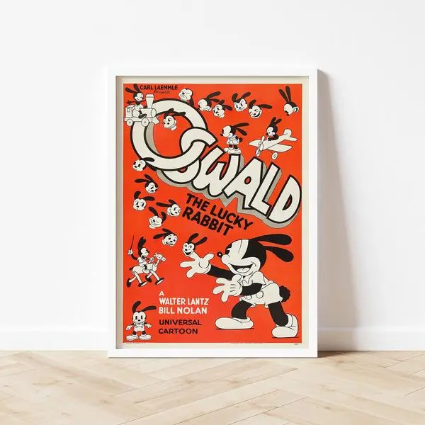 Vintage Poster - Oswald The Lucky Rabbit 7X5A3A4 Unframed Print - Classic Wall Art For Fans