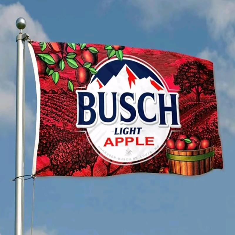 Busch Light Apple of  Famers Dilly Flag 3x5Ft Flag Funny Poster Tapestry for Wall Hanging College Dorm Men Cave Decor Outdoor Indoor Decoration Banner with 4 Brass Grommets