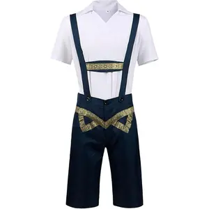 Men's Bavarian Lederhosen Oktoberfest Trousers Oktoberfest Dress Costume Lederhosen Shorts Bavarian Costume