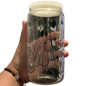 Customized 16 oz Glass Cups for Drinks - Perfect for Home Use - Drinkware