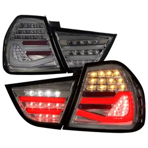 2009-2011 E90 3-Serie 4Dr Sedan Red LED Tail Light (Chrome Housing/Smoke Lens)