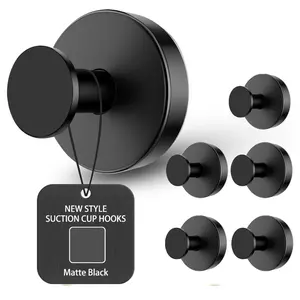 Stainless Steel Suction Hooks No Drill Residue-Free Reusable Shower Towel Hooks 2/4/6 Pack for Bathroom, Kitchen & Small Spaces Organiser