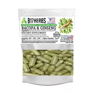 Bacopa & Panex Ginseng Blend - Nootropic - 100 Veggie Capsules