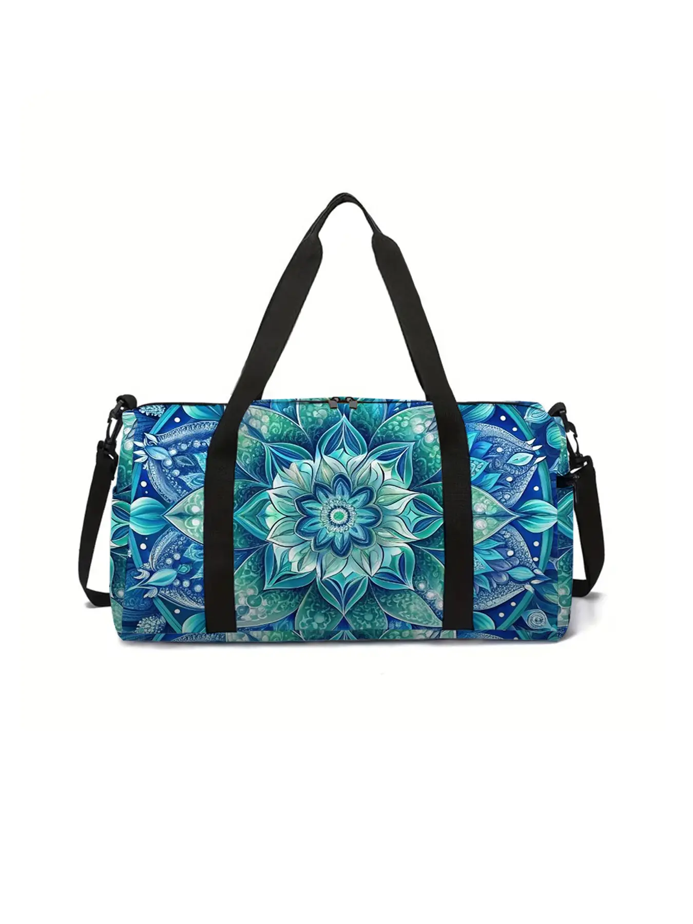 Large-capacity travel duffel bag with flower pattern printing, portable storage bag, Fashionable patterned bag, Style Duffle Bag