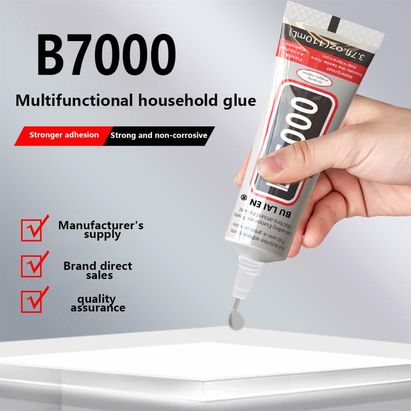 3PCS 110ml B7000 Rhinestones Glue for Crafts, Clear B-7000 Super Jewelry Glue Transparent Industrial Adhesive for Fabric Phone Repair Jewelery Making Crystal Gem Tac Art Stone Wood Glass