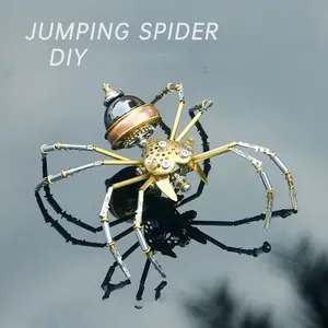 DIY Mechanical Punk Jumping Spider Model Kit, Creative High-Difficulty Handmade Art, Handmade Ornament, Perfect Gift for Holidays and Special Occasions