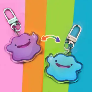 Alien Double Sided Glitter Shiny Keychain
