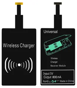 Wireless Charger Receiver, Nakedcellphone Qi Adapter Sticker for Micro USB Cell Phones (Android, Motorola, LG, Alcatel, etc)