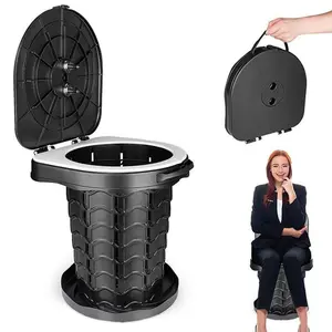 Foldable Toilet, Portable Washable Outdoor Camping Toilet, Self-driving Touring Supplies Bidet, Camping Emergency Toilet
