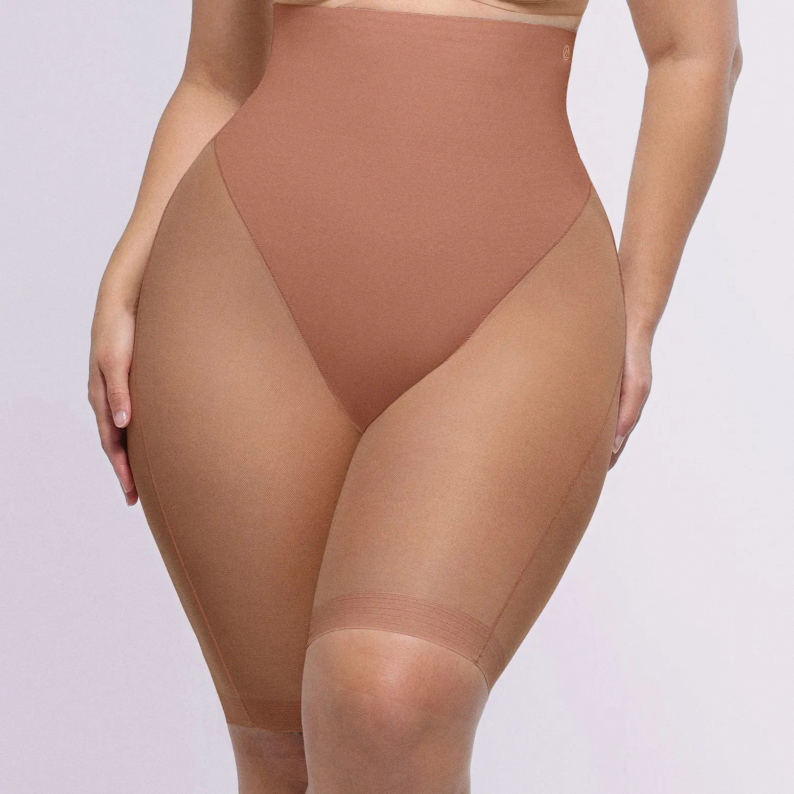 Above-Knee Shorts-Bronze