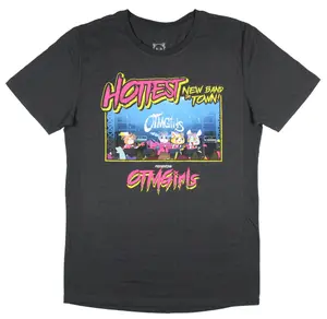 Aggretsuko Mens' Hottest New Band In Town OTMGirls Graphic Print T-shirt