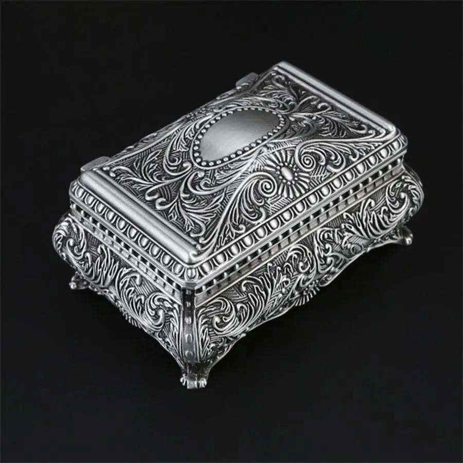 Vintage Jewelry, 1 Count Metal Elegant Jewelry Organizer Storage, Portable Jewelry Storage Box For Home, Containers With Lids, Dust Proof Storage, Unique Furniture for Bedroom, Jewelry Storage Unit