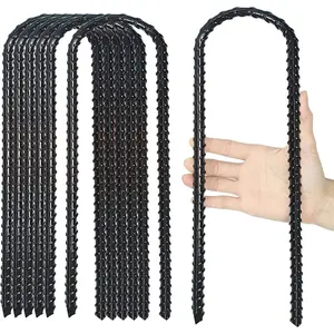 12-Inch Trampoline Wind Stakes, Extra Heavy Duty U Shaped Coated Rebar Stakes Safety Ground Anchors for Huge Garden Decoration (6)