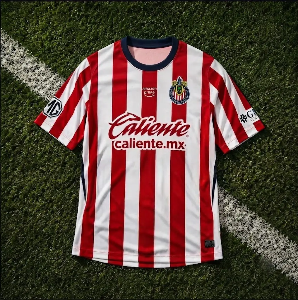 Red Chivas Home Soccer T-Shirt 26-27, Quick-Dry Short Sle Soccer Jersey, Breathable Game Day Sports Top, Liga MX Fan Gear TShirt