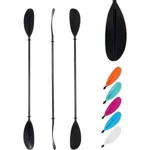 Kayak Paddles  Shaft Paddle with Nylon , Floating Adjustable Kayaking Oars, 3 count, 220-240cm/86-94 Inches,Black/Rose/Teal