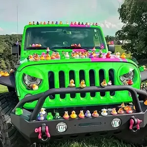 10pc Jeep Dashboard Duck Holders - Secure Rubber Mounts with Adhesive Backing for Easy Installation - Display Accessories for Jeep Owners