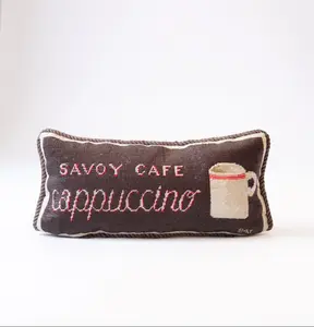 Cappuccino Needlepoint Pillow