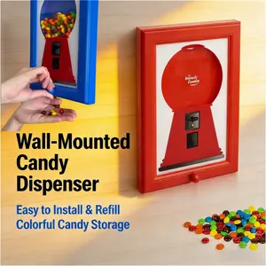 Wall-Mounted Picture Frame Candy Dispenser - Fun & Mess-Free Snack Dispenser for Kitchen, Living Room, and Party Decor，Novelty Picture Frame Candy Dispenser - Unique Gift for Kids, Hostesses
