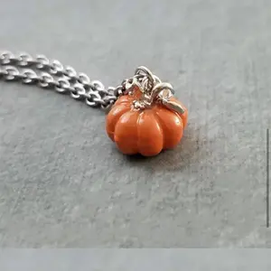 Orange Pumpkin Necklace