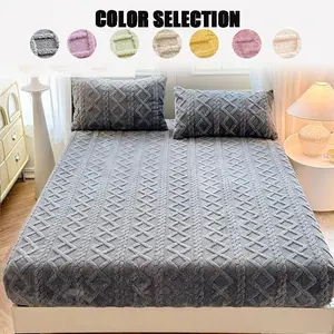 Queen Size Bedding Set, Multiple Colors & Sizes Available, Soft Breathable Fabric, Includes Sheet & Pillowcases (without Pillows)