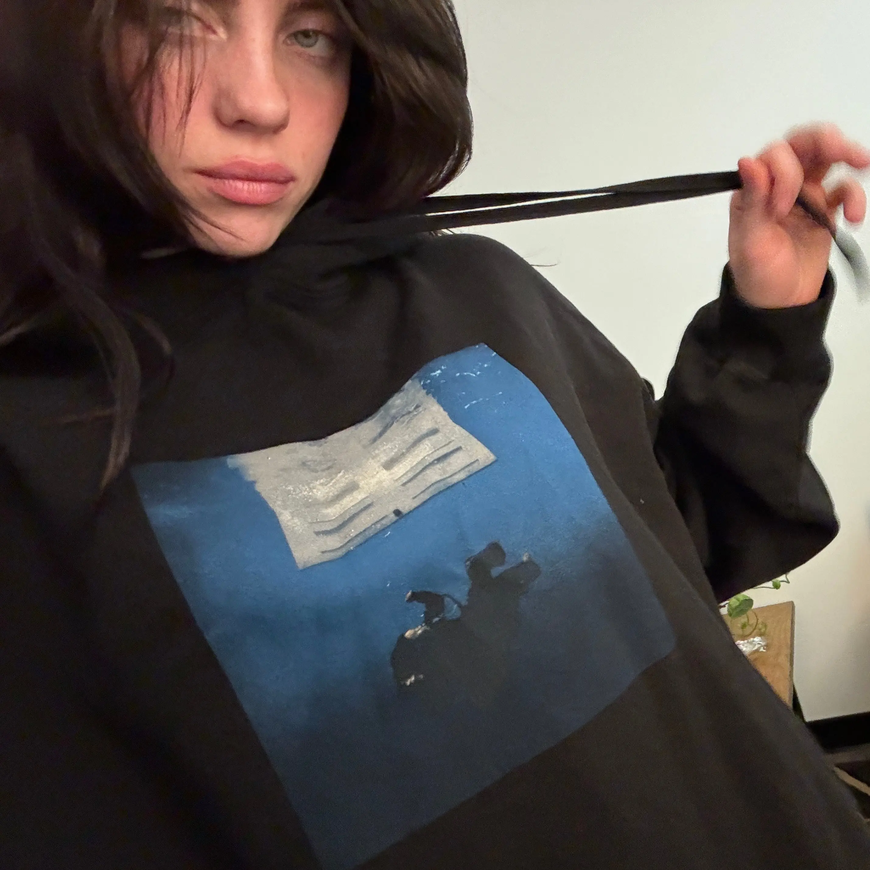HIT ME HARD AND SOFT Black Cover Pullover Hoodie HIT ME HARD AND SOFT Black Cover Pullover Hoodie