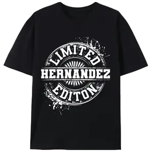 "Hernandez Limited Edition Summer T-Shirt, Men's Unisex Vintage Stamp Graphic Tee, Personalized Last Name Casual Shirt for Men & Women"