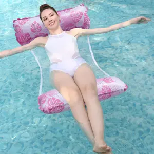 Adult Size Leaf Hammock Bed, 4-In-1 Multi-Functional Pool Float Toy, Pool Raft Lounger Floating Device, Ideal for Adult Vacation Relaxation